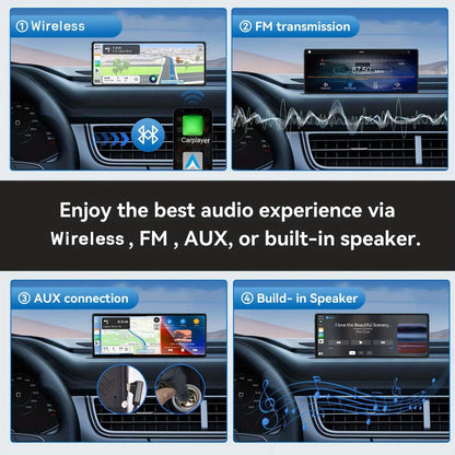 Car Stereo 10.26-Inch Universal Cordless CarPlay Android Auto Multimedia Player Fall 2025 Gift