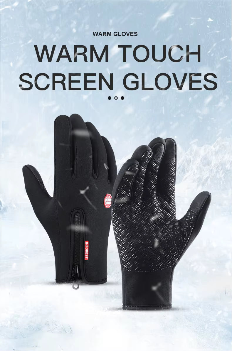 Windproof & Water-Resistant, Anti-Slip Unisex Gloves for Cycling and Cold Weather – Winter Thermal Touchscreen Gloves