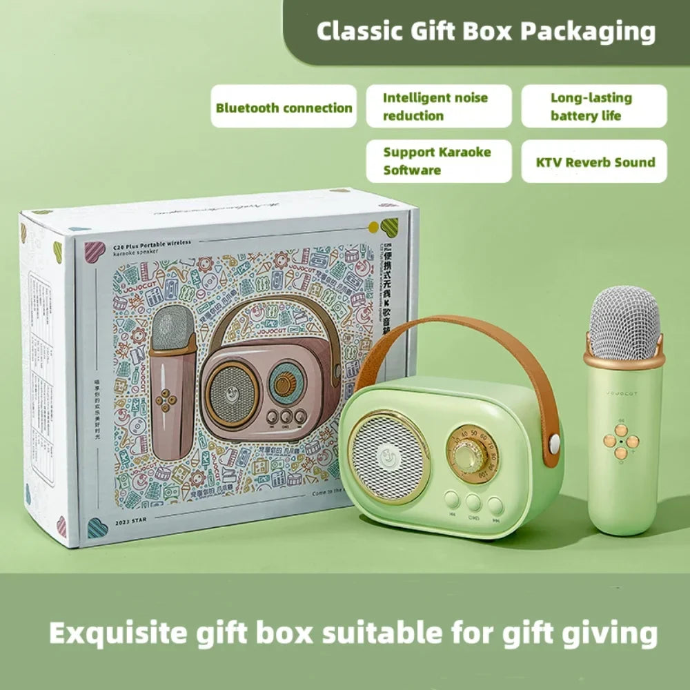 Karaoke Travel-Friendly Bluetooth Speaker With Microphone Mini FM Radio Back To School 2025 Gift Idea