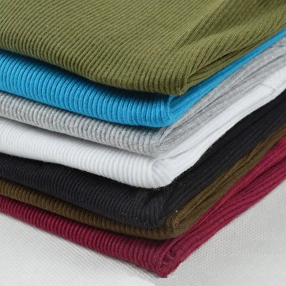 slash neck, casual fit, solid, summer knit vest – Breathable men's cotton tank top