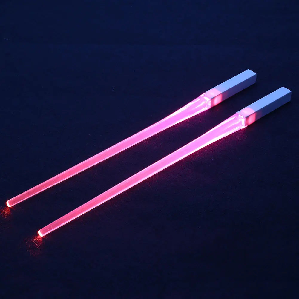 Luminous LED Lightsaber Chopsticks - Light Up Star Wars Party Tableware, Fun Kitchenware for Kids