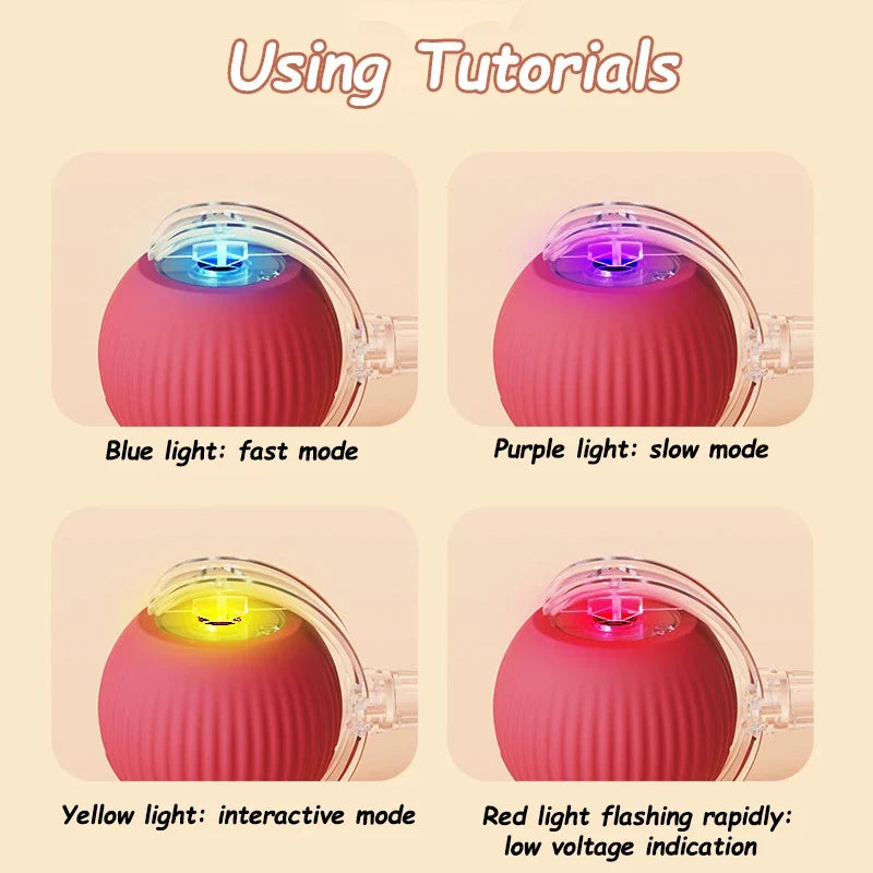 Rolling Automatic Ball Cat Toy - Interactive Mouse Imitation for Cat Training