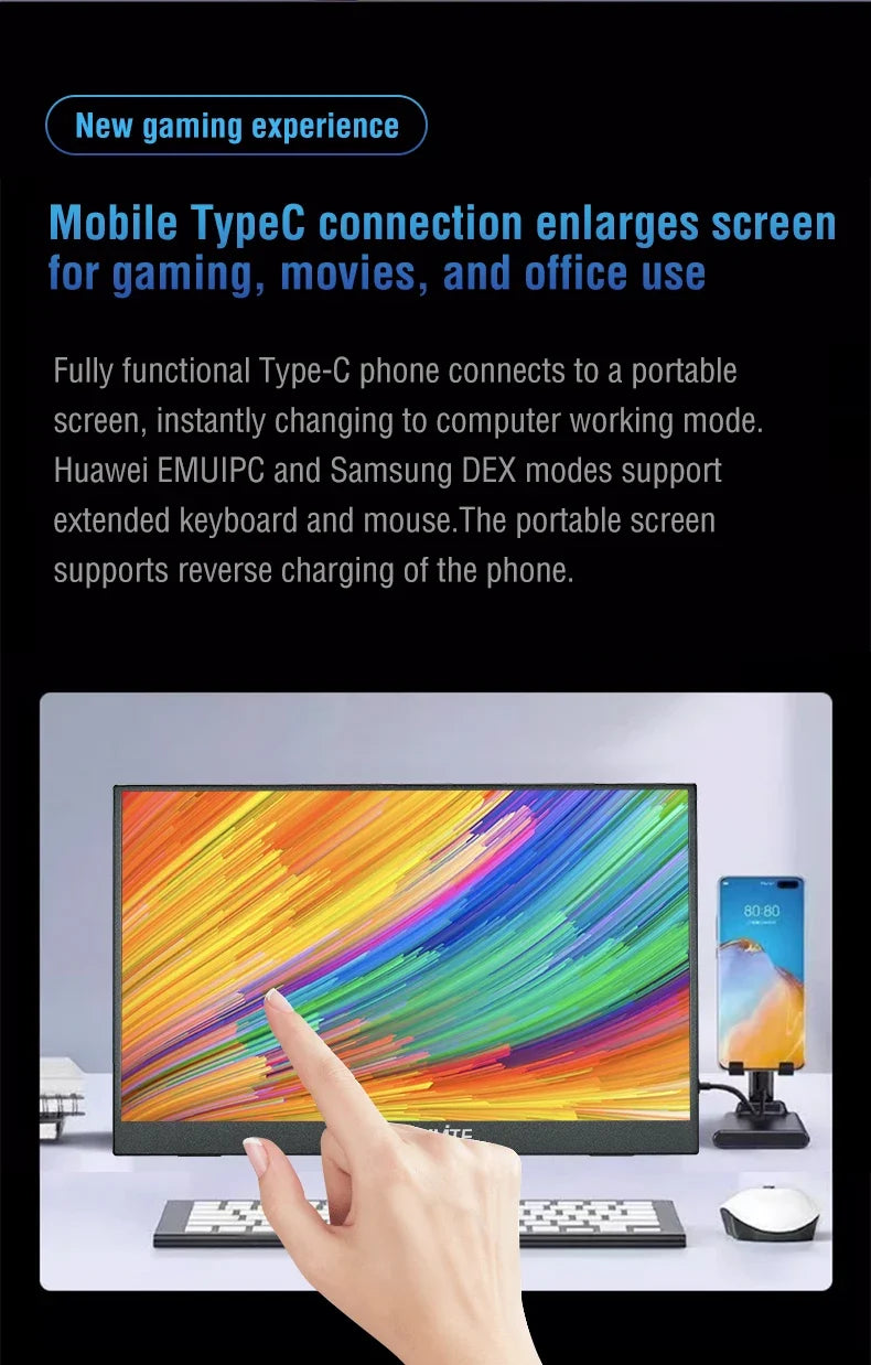 16 Inch Travel-Friendly Touch Monitor 1920x1200 HDR10 Low Blue