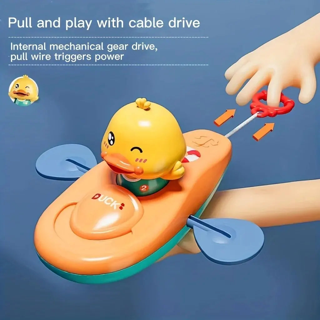 Pc 1 Little Yellow Duck Kayak Toy for Kids Bath Time Fun