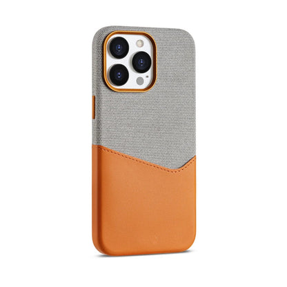 Card Holder MagSafe Leather Phone Case for iPhone 16 15Pro Max Cordless Charging Cover
