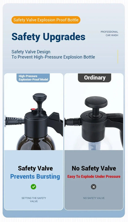Car Wash Foam Sprayer Bottle Hand-Operated Air Pressure Gun