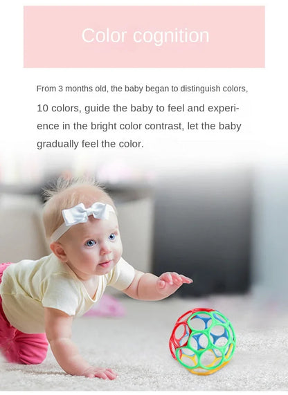 Baby Rattle Teether Ball Newborn Sensory Toys Plush Safe