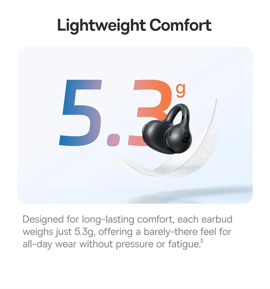 4-Mic Noise Cancellation Super Bass IP55 Sports 2026 – Baseus BC1 Open-Ear Clip Earbuds Bluetooth 6.0