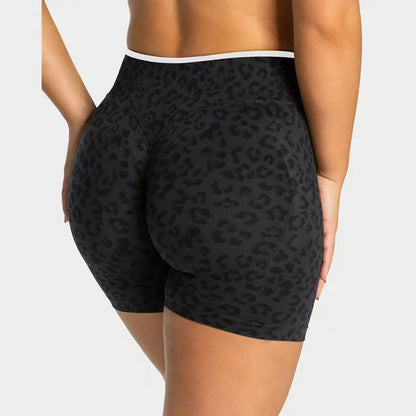 women's Stretchy seamless yoga shorts - high-waist hip-lifting, nylon blend, for gym and running