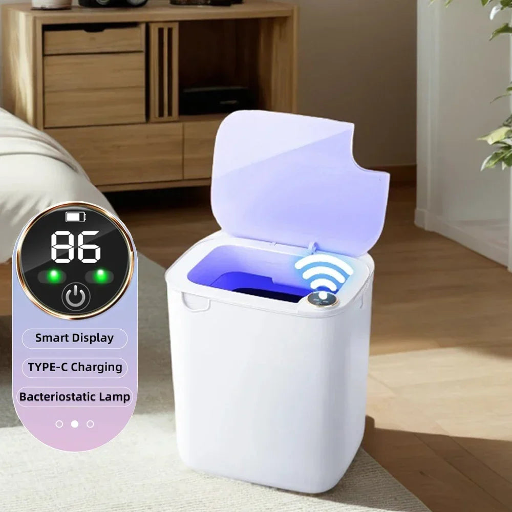 Sensor Smart Trash Can 18L With Display Type C Recharge