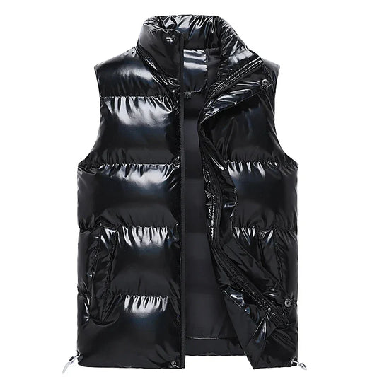 Polished Warm Men’s Down Vest - Quilted Duck Down, Winter