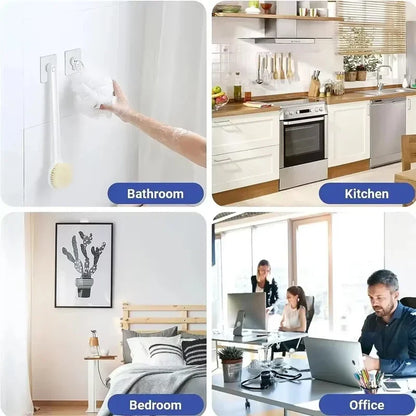 Adhesive Hooks 10 Pack No Drilling Wall Hooks Water-Resistant For Kitchen And Bathroom Fall 2026 Organization
