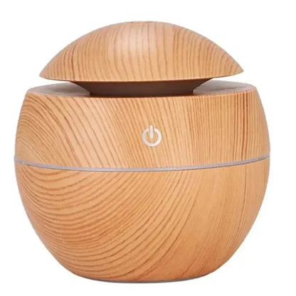 USB Ultrasonic Cool Mist Sprayer Aroma Diffuser Mini Wood Grain Humidifier for Household Use