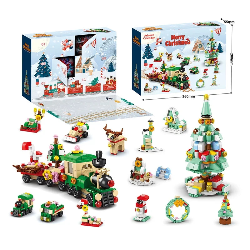 Building Christmas Blocks Advent Calendar DIY Kit Kids