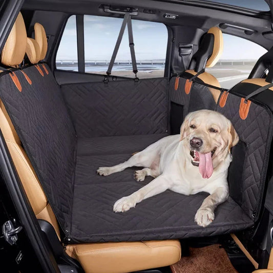 Water-Resistant Pet Car Seat Cover - Anti-Slip Scratch-Proof Hammock Back Seat Protector for Dogs