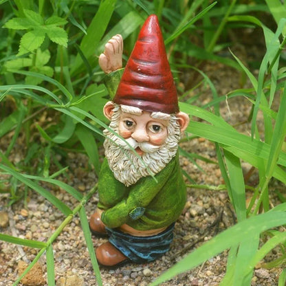 Gnome Garden Statue Urinating Outdoor Decor Christmas Holiday Garden Ornament Whimsical Gift Idea