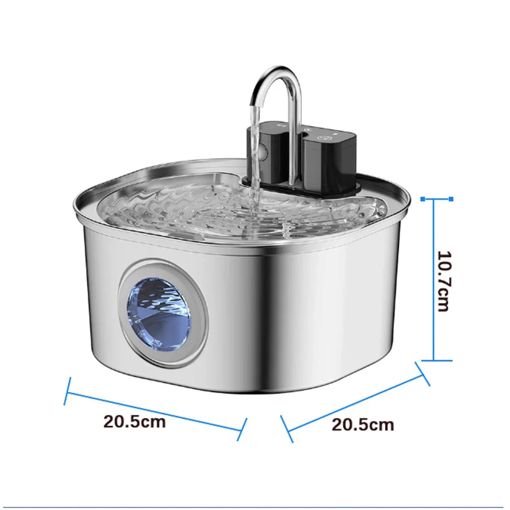 Cat Water Fountain Stainless Steel Cordless 3.2L Auto Dispenser Fall 2026 Keeps Pets Hydrated