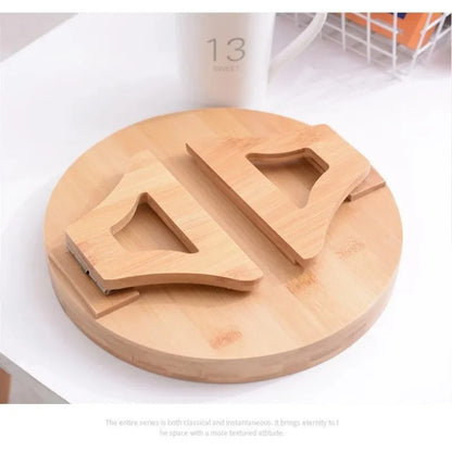 Bamboo Sofa Arm Tray Travel-Friendly Couch Armrest Snack Holder