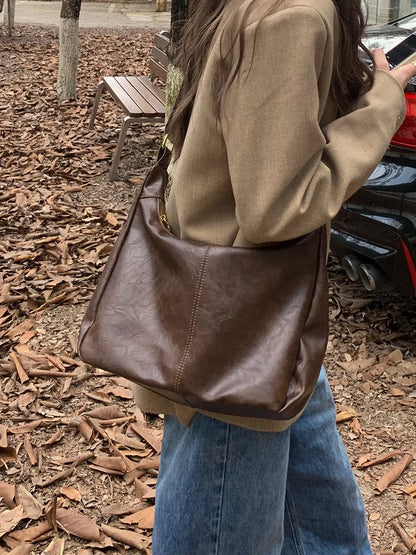 Plush Multi-Use Womens Hobo Bag - Slouchy, Faux Leather