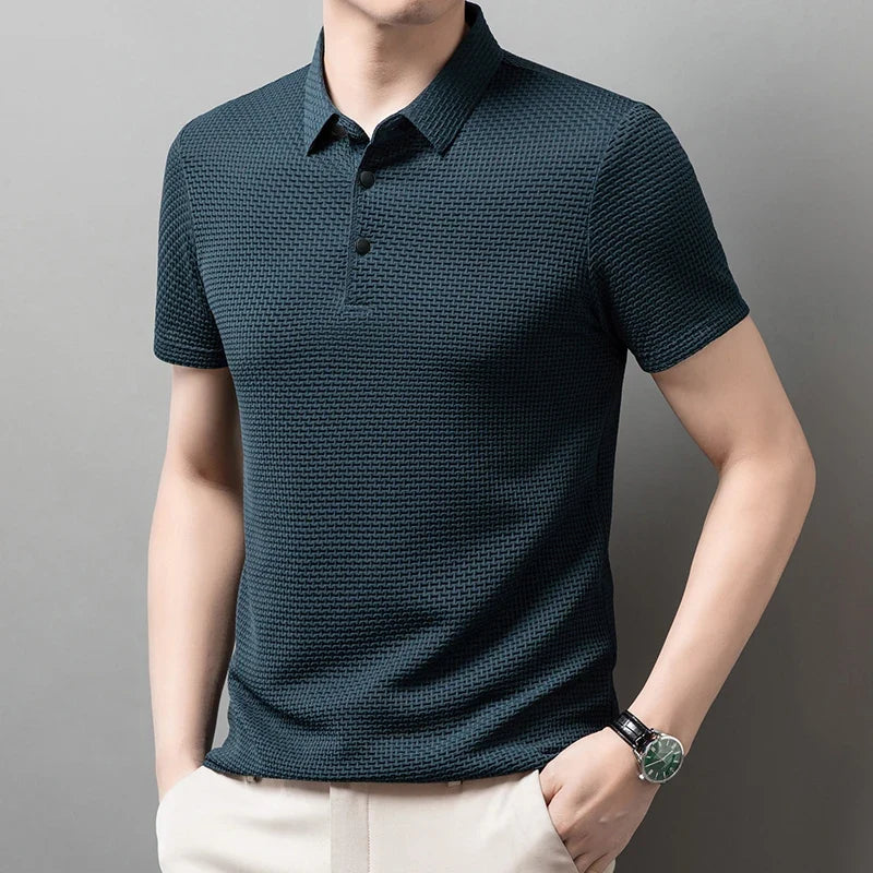 short sleeve, casual summer style, slim fit versatile top – Breathable men's polo shirt