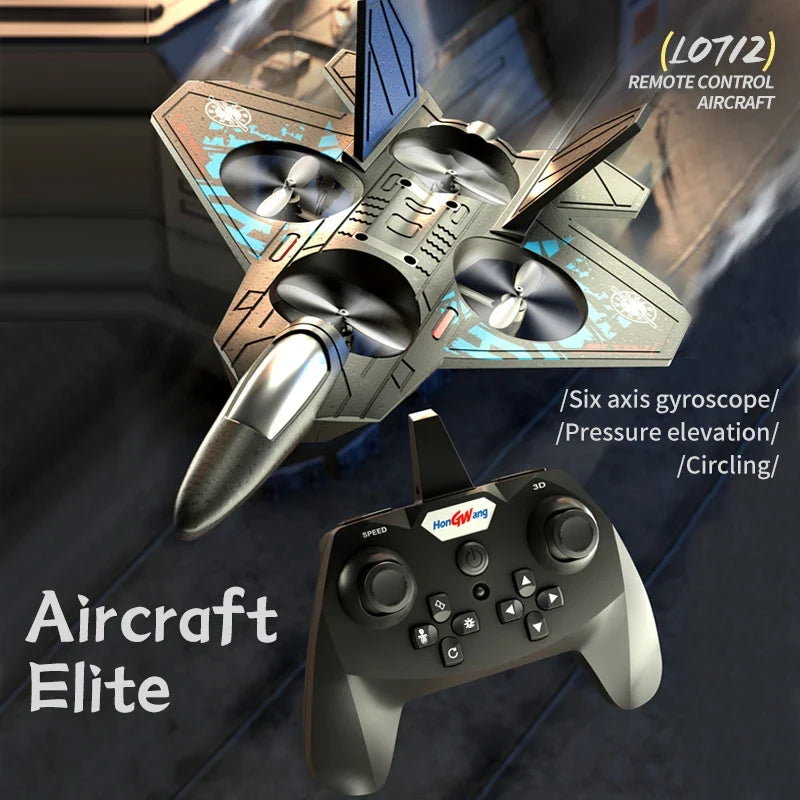 EPP Foam 2.4G RC Glider Plane with Lights - Gravity Sensing Aircraft for Kids, Simple to Fly