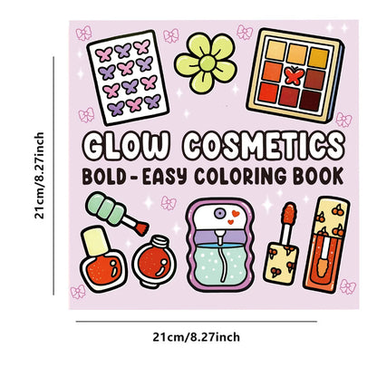 Adult Coloring Book Cosmetics Themed Bold Simple Patterns Fall 2025 Gift Idea