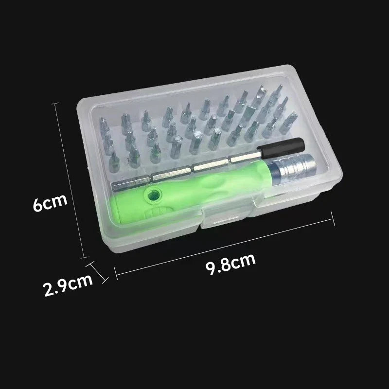 Travel-Friendly 32-in-1 Magnetic Screwdriver Kit - Essential Household Tools for Electronics Repair