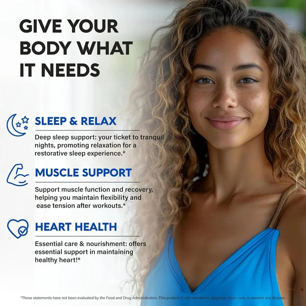 Complex Magnesium 1000mg 8 Elemental Magnesium Dietary Supplement Fall 2026 Wellness High Absorption Sleep Support