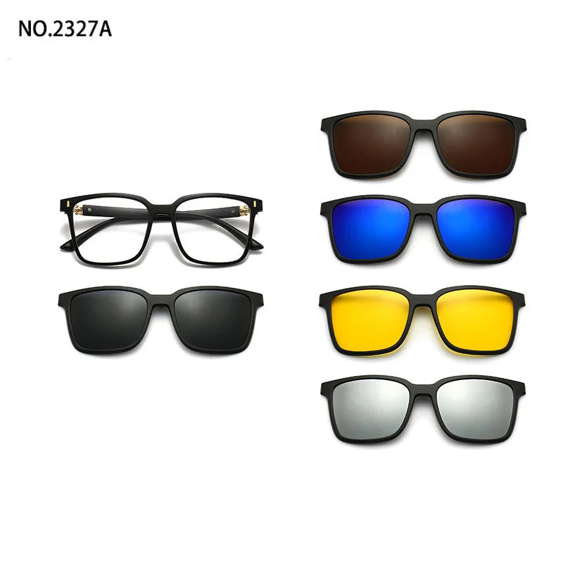 Magnetic Clip Sunglasses Interchangeable Lens Kit 5 Lenses Polarized Prescription Ready Summer 2026 Gift