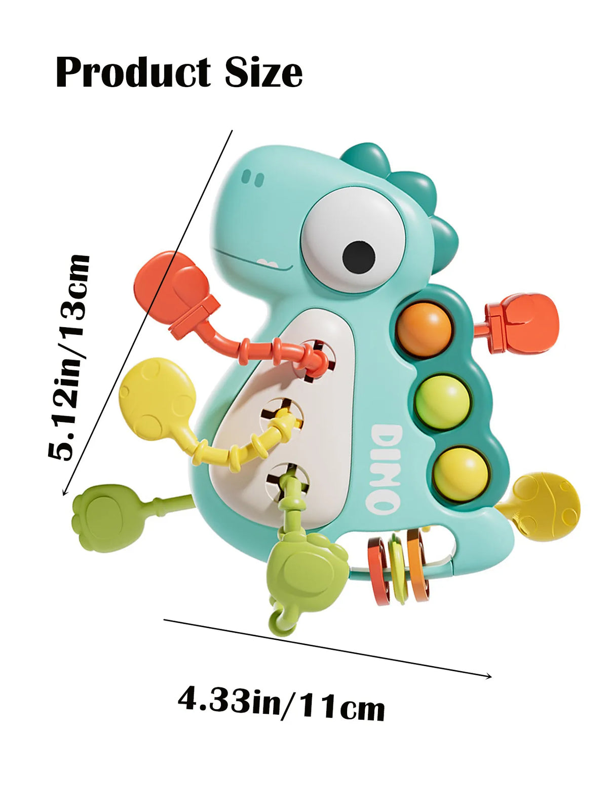 Dinosaur Montessori Pull Toy Newborn Sensory Toys Teether