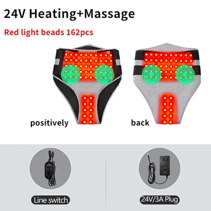 Uterus Warming Menstrual Cramp Relief Wearable 2026 – Red Light Heated Underwear with Abdominal Massager