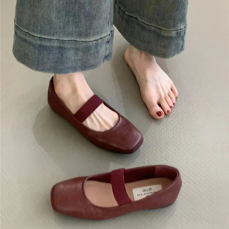 Women’s Supportive Ballet Flats - Square Toe Mary Jane