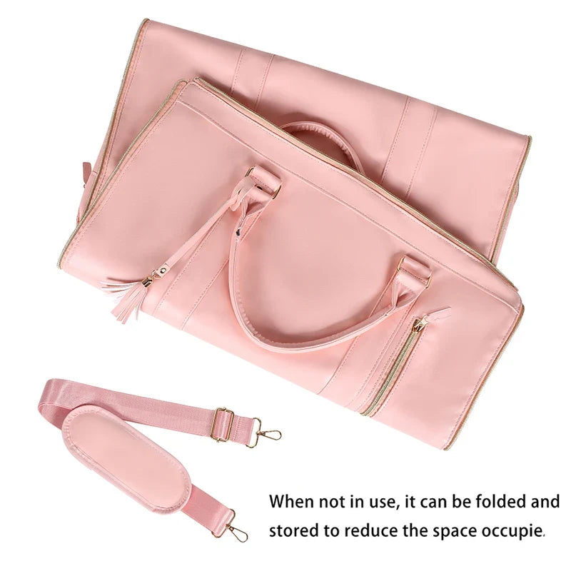 Folding Suit Storage Bag for Women - Large Capacity Water-Resistant Travel Organizer