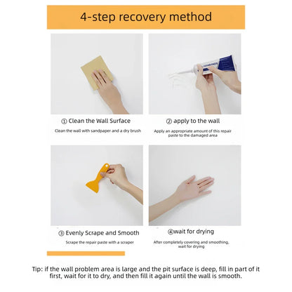 Wall Repair Paste 250g - Multi-Functional Fast-Dry Patch Kit, Simple-To-Use, Strong Adhesion | Fall 2026 DIY Trend