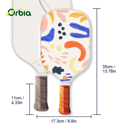 Kids Pickleball Paddle Kit with Sturdy Glass Fiber, 13mm Core, Light Design for Outdoor Play, Comes with Paddles and Balls