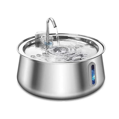 Steel Stainless Cat Water Fountain 4L - Automatic Multi-Layer Filtration Pet Drinking Dispenser