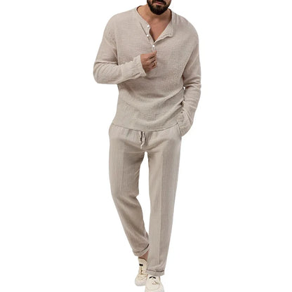 Fashion Casual Summer Men's T-Shirt & Shorts Kit - Breathable Short Sleeve Beach Suit