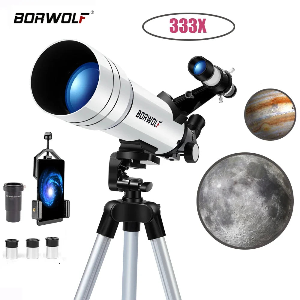 Telescope Astronomical With Phone Adapter And Tripod 333X Zoom For Moon And Stars Back To School 2026 Gift