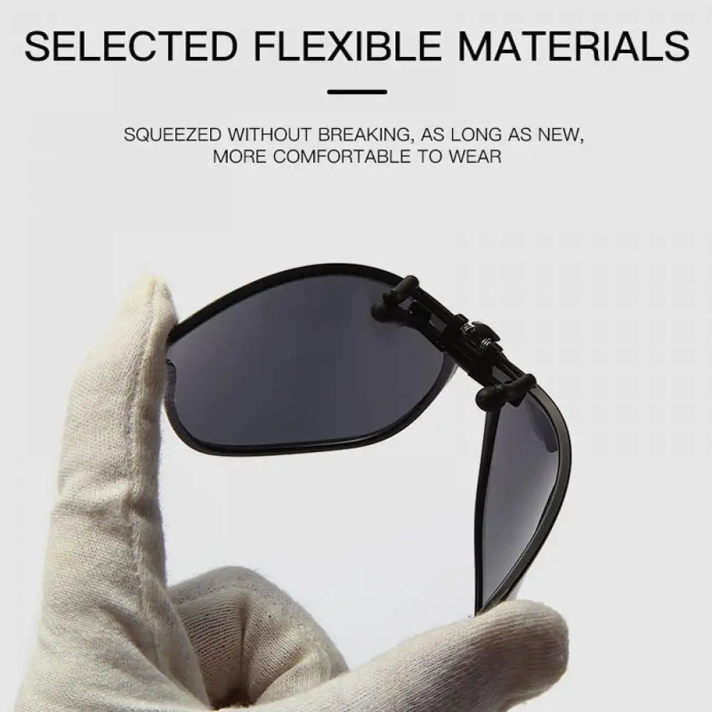 Polarized Photochromic UV Anti-Glare Driving Goggles, Vintage Square Style, Fall 2025 Safe Driving – Night Vision Clip-On Sunglasses