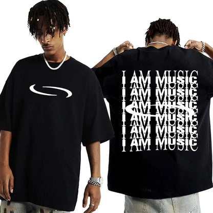 Carti PlayBoi ''I'm Music T-shirt'' Opium Ken Carson Tour Rap Fashion Hip Hop Oversized Tees