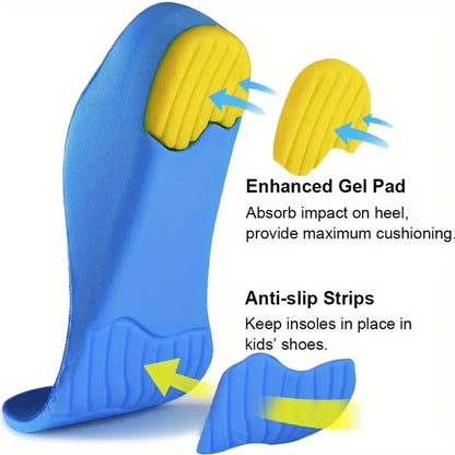 Orthotic Kids Insoles High Arch Support Sports Comfort Plantar Fascia Insole