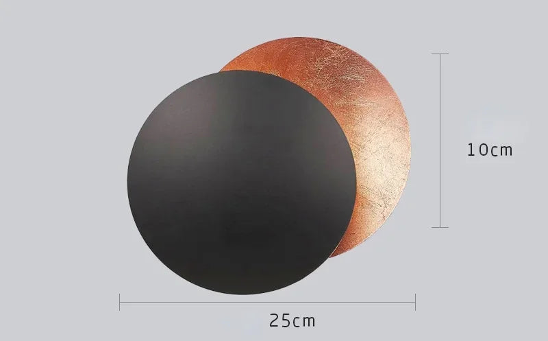 Wall2026 Edition Sconce Light Round Eclipse Contemporary Wall Lamp Iron Construction Ambient Bedside Decor Fall