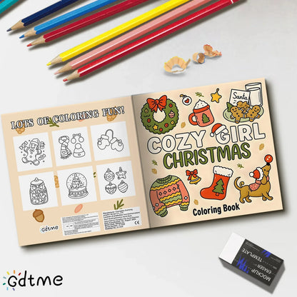 Coloring2025 Edition Book For Adults Cozy Christmas Theme Simple Relaxing Holiday Coloring Pages Gift Idea