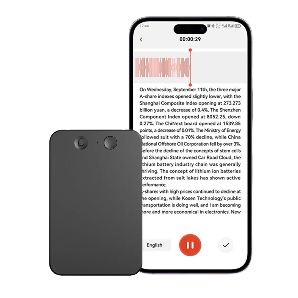 AI Voice Recorder 8GB 128GB Travel-Friendly Multilingual Translator