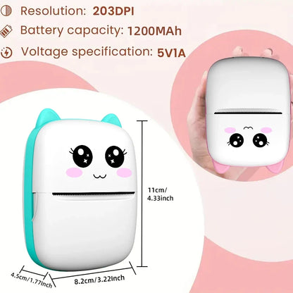 Mini Printer Thermal Ink-Free Travel-Friendly Sticker Printer (Subscription option)