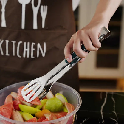 Slip Non Stainless Steel Food Tongs for Meat Salad Bread Clip Cooking Tools