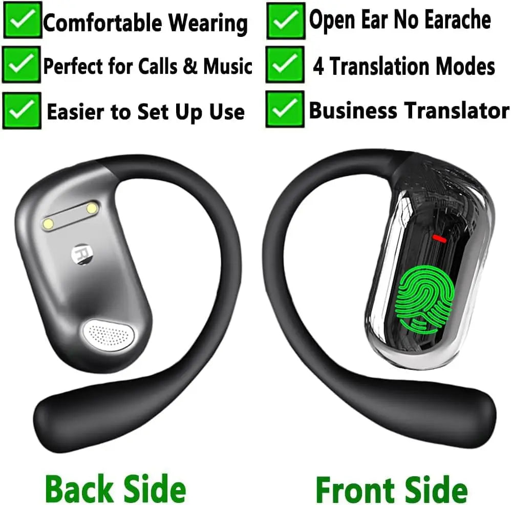 AI Translating Earbuds Cordless Translator Headphones 60H