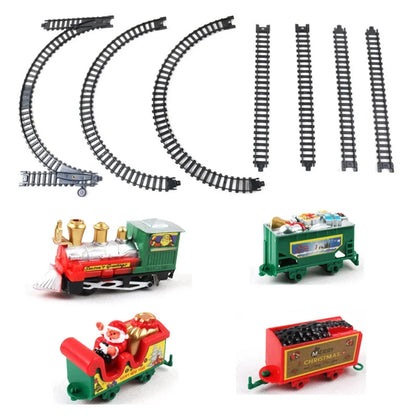 Eco-Friendly Christmas Motor-Driven Train Kit - Track for Kids, Safe Holiday Gift & Tree Decoration with Santa Theme 216cm (85 inch)