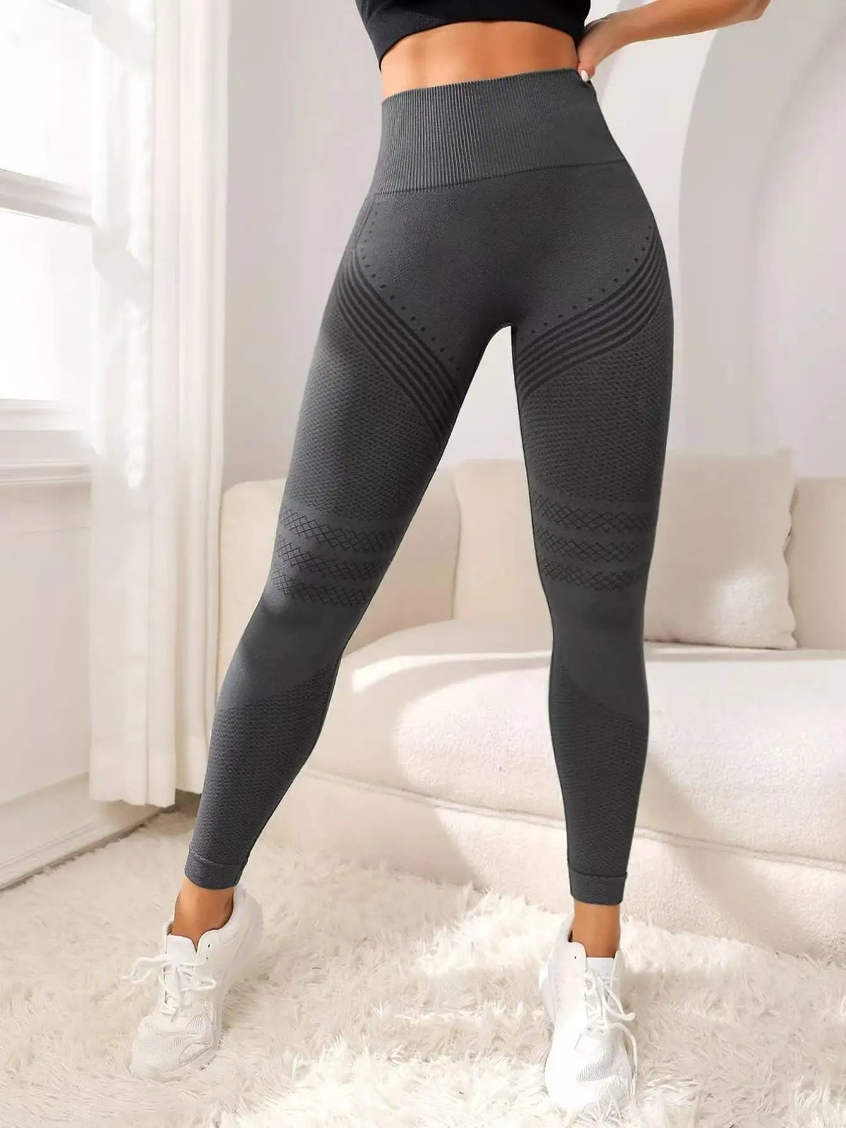 seamless, butt-lifting, for gym & yoga – Compressive high-waist women's 3D leggings