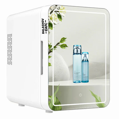 Mini Makeup Fridge 4L With LED Mirror Travel-Friendly Cosmetic Cooler USB Dual Use Household Car Fall 2025 Keeps Skin Fresh